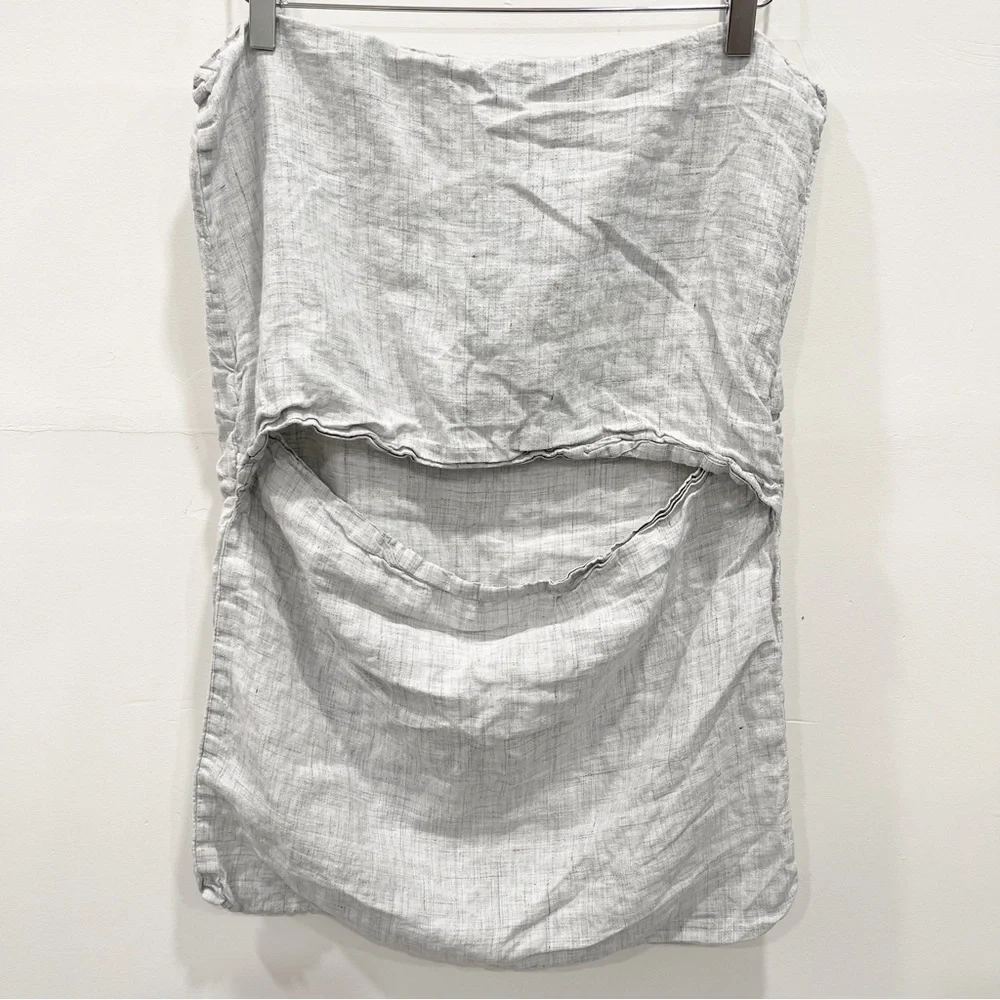 West Elm Linen Pillow Cover Grey 20” x 26”